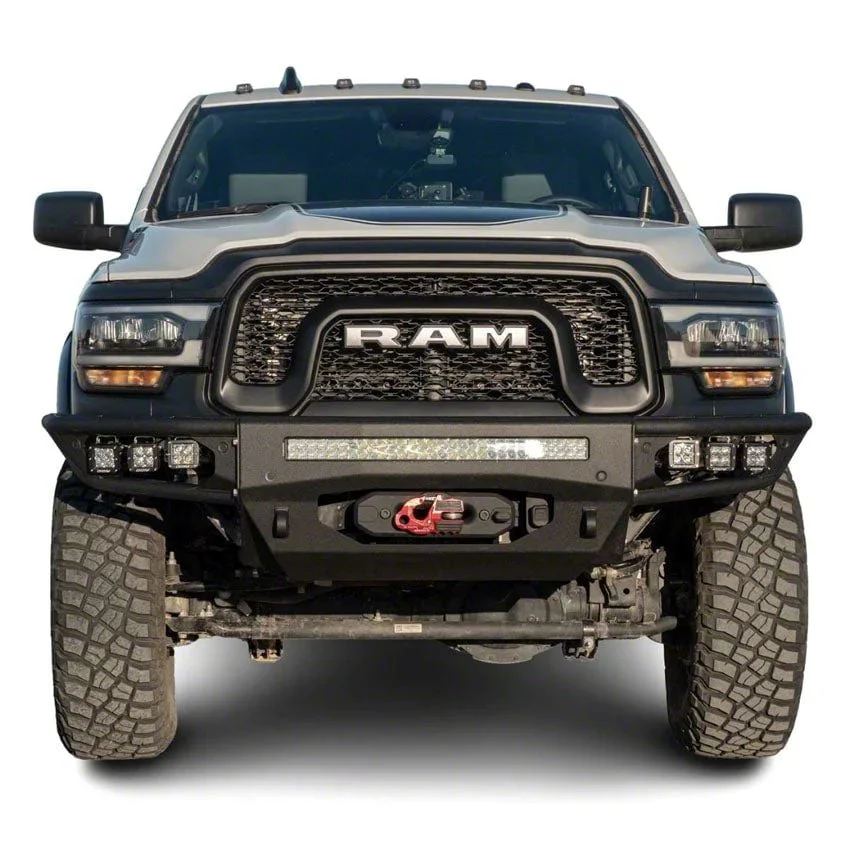 Diablo Series Winch Front Bumper; Black Textured (19-26 RAM 2500 Power Wagon)