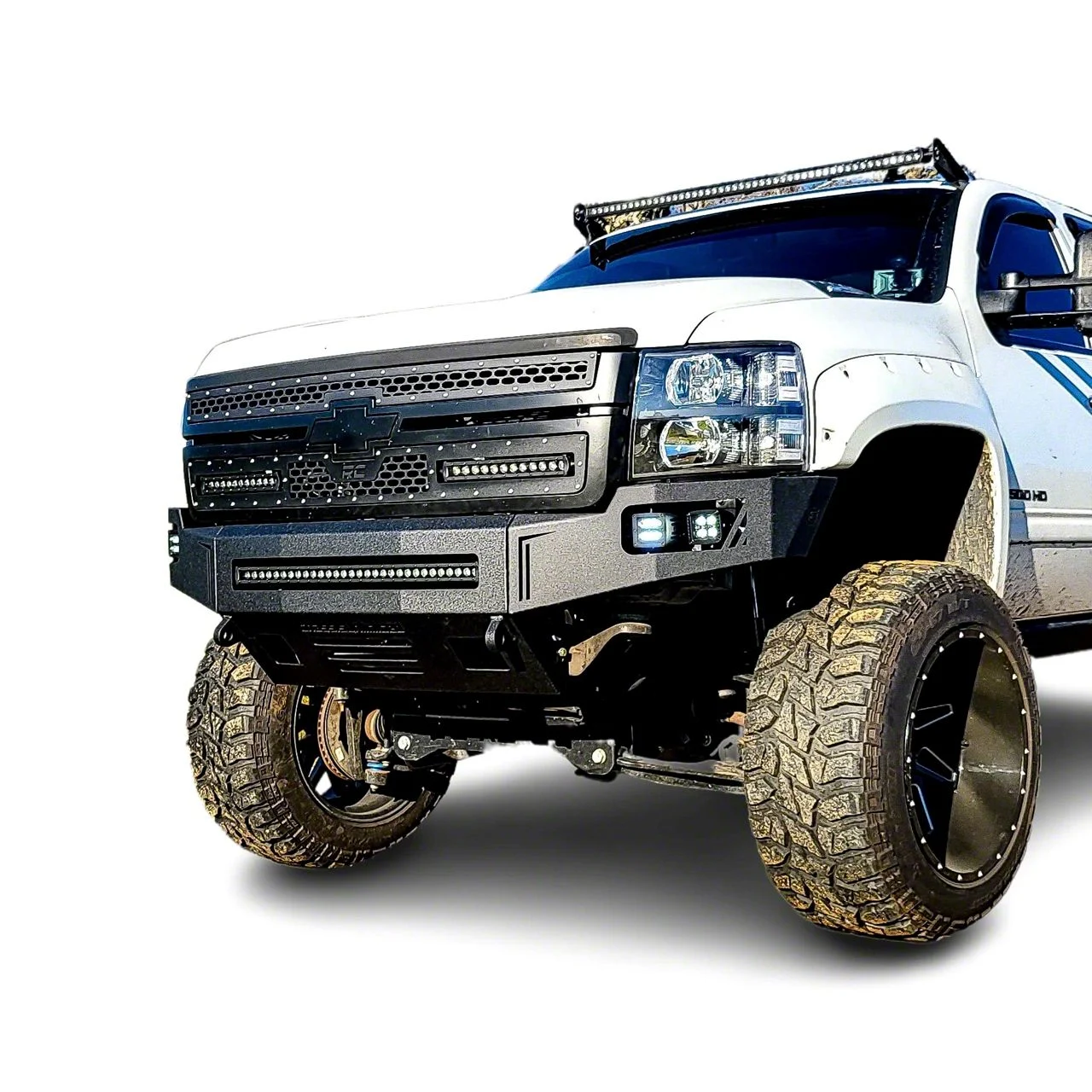 Octane Series Front Bumper; Black Textured (07-10 Silverado 2500 HD)
