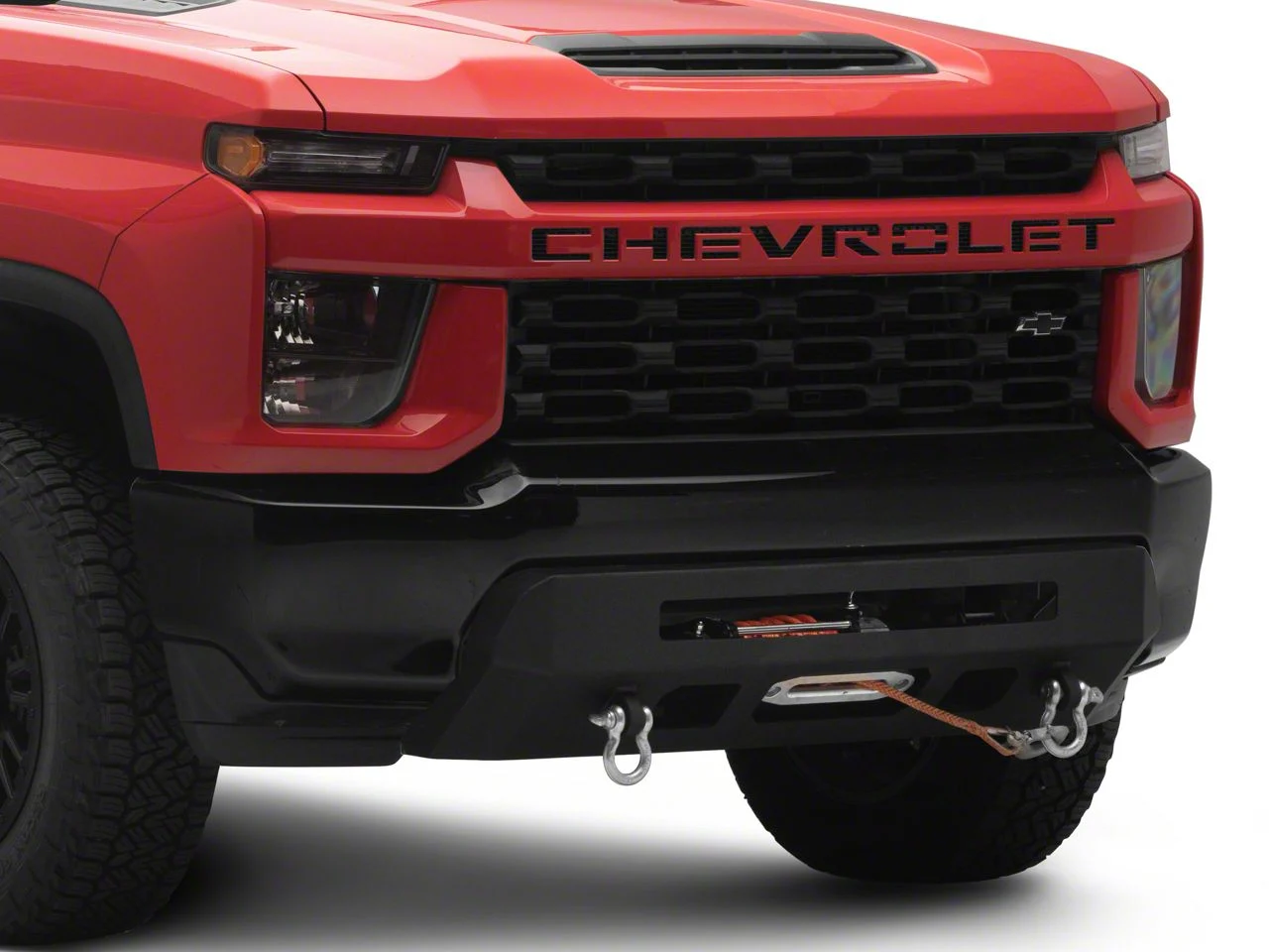 Prolite Winch Front Bumper; Black Textured (20-23 Silverado 2500 HD)