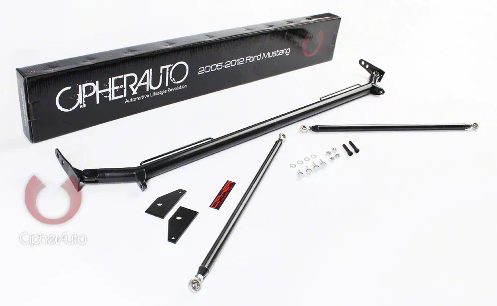 Cipher Auto Custom Seat Harness Bar; Black (05-14 Mustang)
