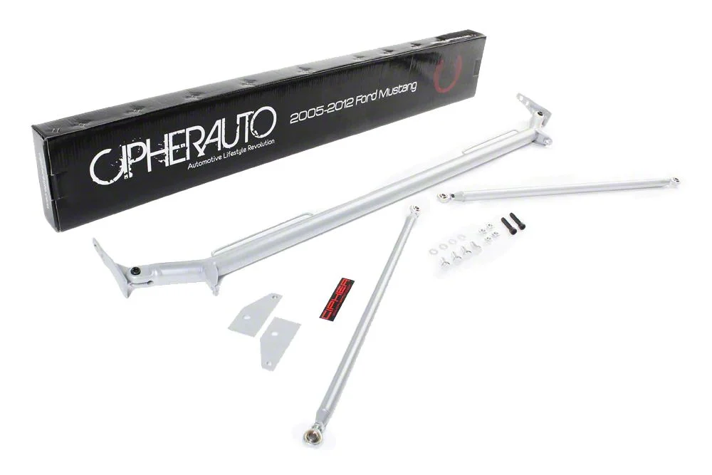 Cipher Auto Custom Seat Harness Bar; Silver (05-14 Mustang)