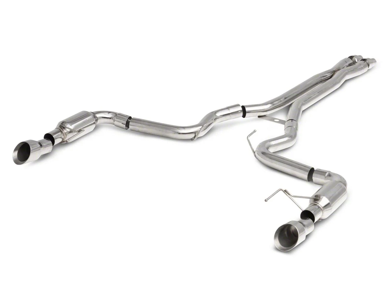 C&L Race Cat-Back Exhaust with Polished Tips (15-17 Mustang GT Fastback)