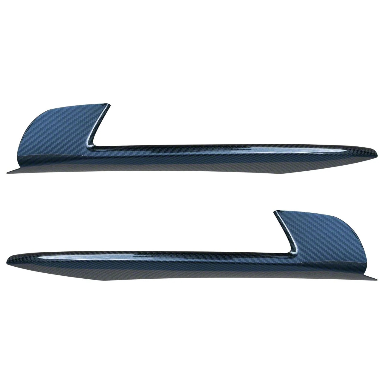 Side Fender Trim; Gloss Black Carbon Fiber (15-20 Mustang GT350)