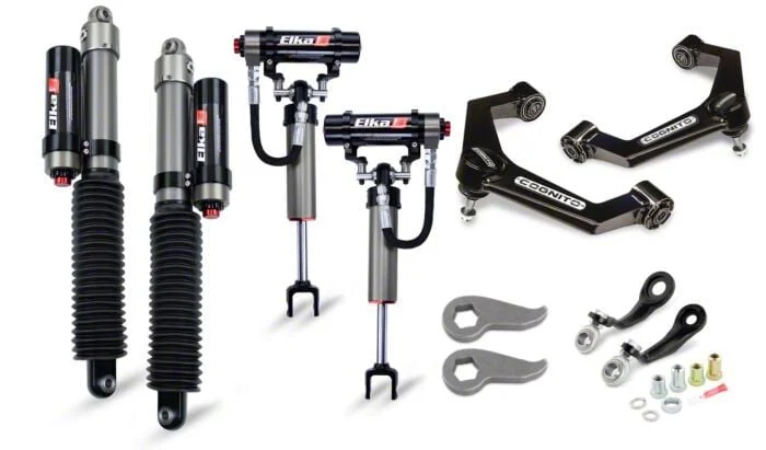 Cognito Motorsports 3-Inch Elite Leveling Kit with Elka 2.5 Reservoir Shocks (20-26 Silverado 2500 HD)