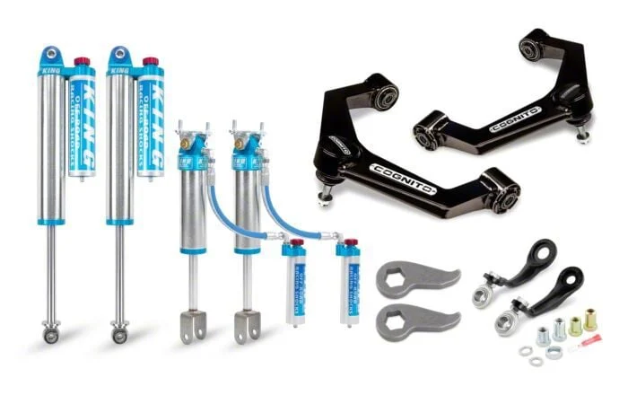 Cognito Motorsports 3-Inch Elite Leveling Kit with King 2.5 Reservoir Shocks (20-26 Silverado 2500 HD)