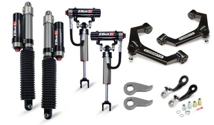 Cognito Motorsports 3-Inch Elite Leveling Kit with Elka 2.5 Reservoir Shocks (11-19 Silverado 3500 HD)