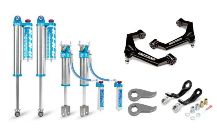 Cognito Motorsports 3-Inch Elite Leveling Kit with King 2.5 Reservoir Shocks (11-19 Silverado 3500 HD)