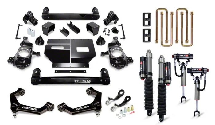 Cognito Motorsports 4-Inch Elite Suspension Lift Kit with Elka 2.5 Reservoir Shocks (20-26 Silverado 3500 HD)