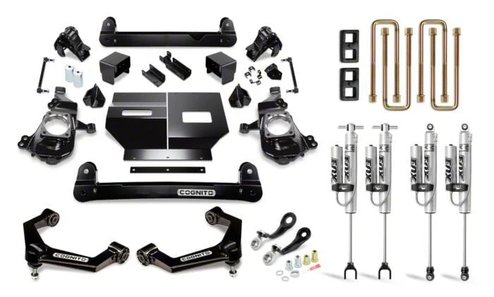 Cognito Motorsports 4-Inch Performance Suspension Lift Kit with FOX PS IFP Shocks (20-26 Silverado 3500 HD)