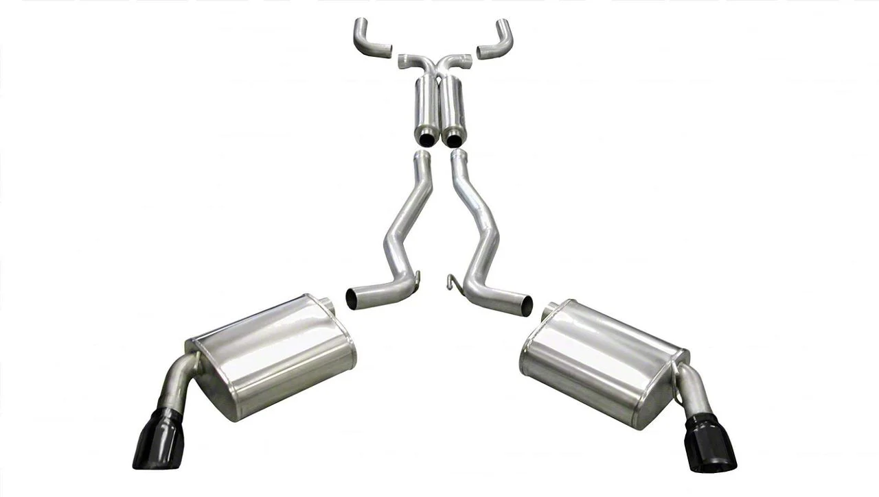 Corsa Performance Sport Cat-Back Exhaust with Black Tips (10-15 3.6L Camaro)