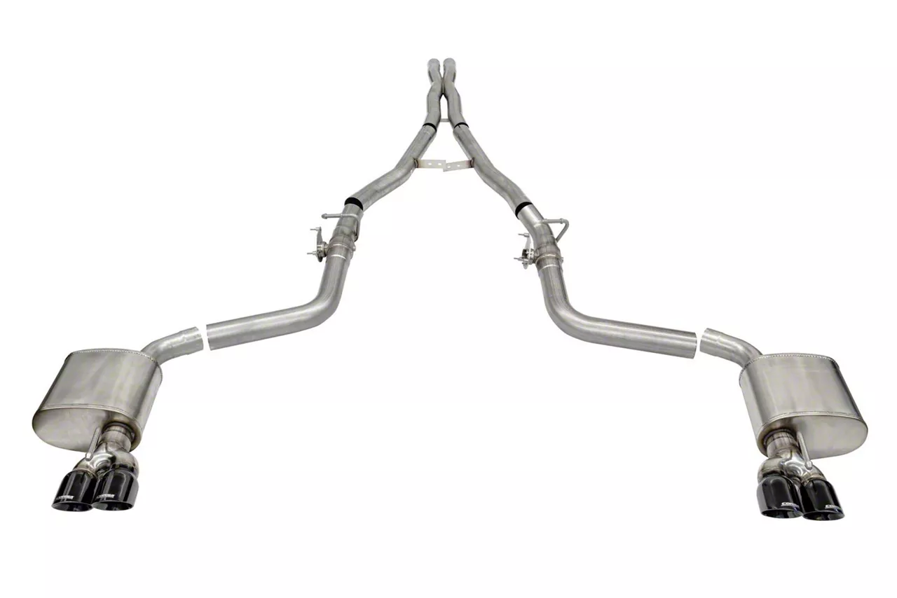 Corsa Performance Xtreme Valved Cat-Back Exhaust with Black Tips (15-23 6.4L HEMI Challenger)