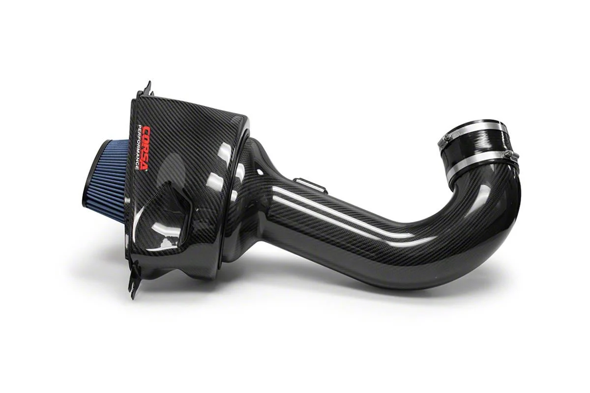 Corsa Performance Closed Box Cold Air Intake with Black MaxFlow 5 Oiled Filter; Carbon Fiber (15-19 Corvette C7 Z06)