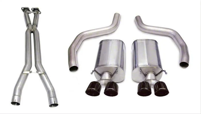 Corsa Performance Sport Cat-Back Exhaust with Black Tips (06-11 Corvette C6 Z06)