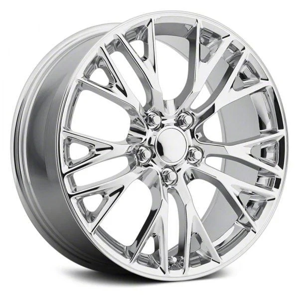 C7 Z06 Replica Chrome Wheel; Rear Only; 19x12; 59mm Offset (15-19 Corvette C7, Excluding Stingray)