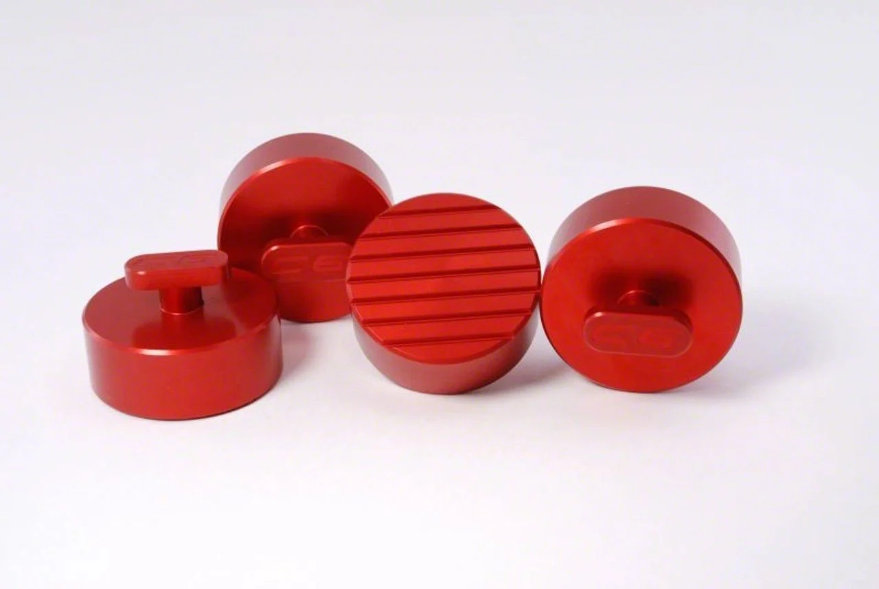 Jacking Pads; Red (05-13 Corvette C6 Base, Grand Sport)