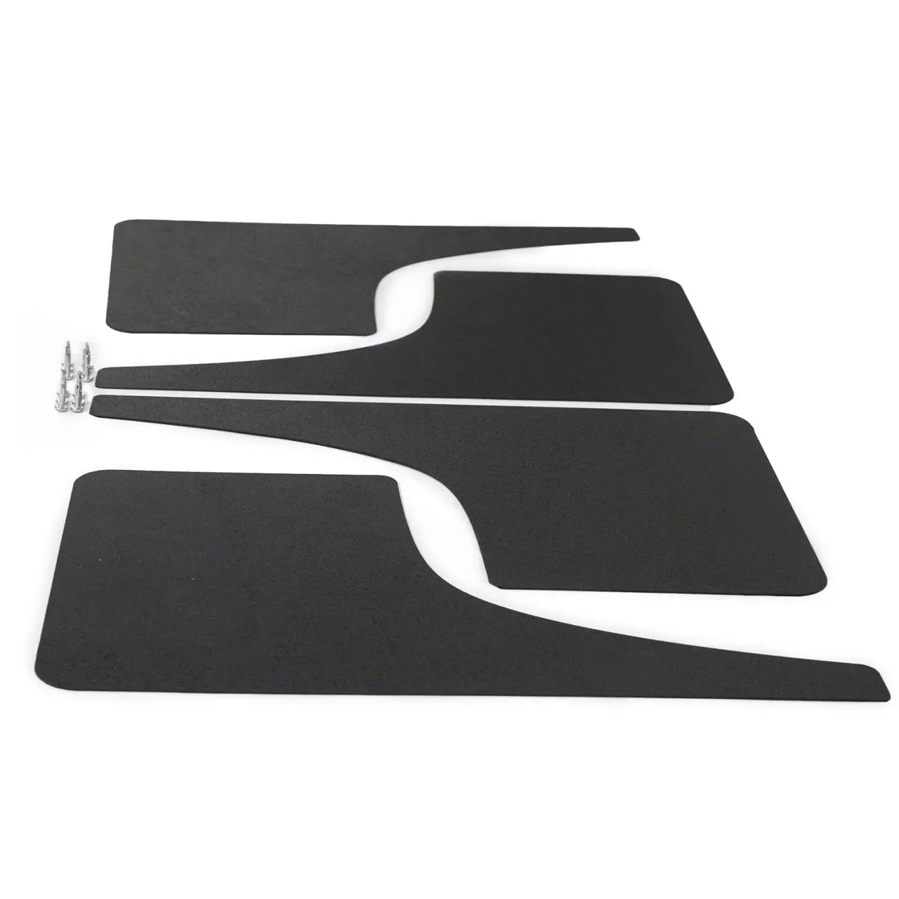 Mud Flaps; Front and Rear; Matte Black Vinyl (14-19 Corvette C7)