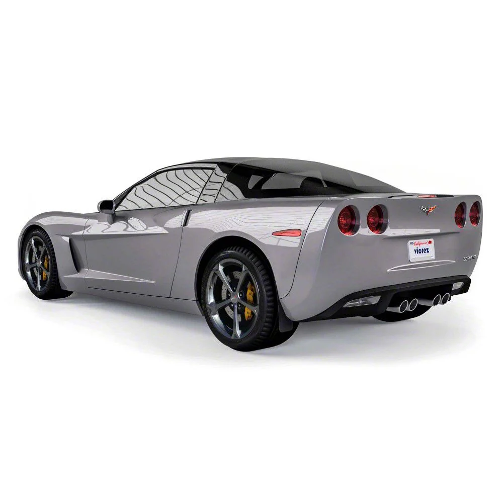 Mud Flaps; Front and Rear; Dry Carbon Fiber Vinyl (05-13 Corvette C6)