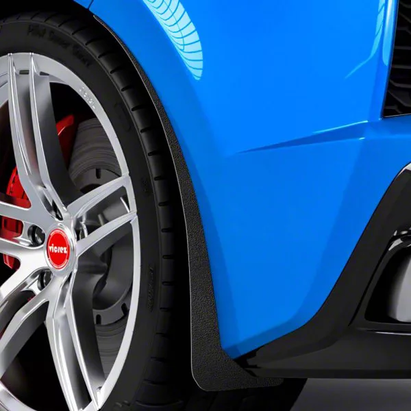 Mud Flaps; Rear; Gloss Black Vinyl (20-26 Corvette C8)