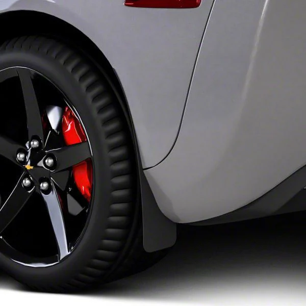 Mud Flaps; Rear; Matte Black Vinyl (05-13 Corvette C6)