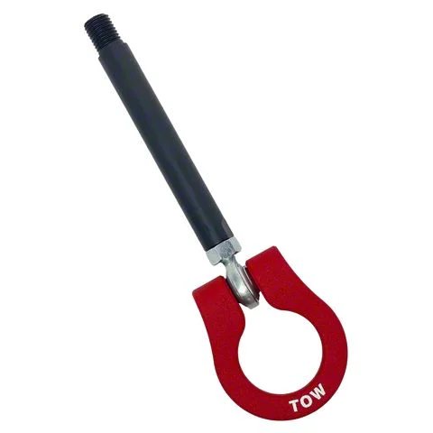 Premium Stealth Tow Hook with Red D-Ring; Front (2014 Corvette C7 w/ Z51 Package)