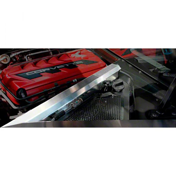Rear Crossmember Covers Top Plate; Brushed (20-26 Corvette C8 Coupe)