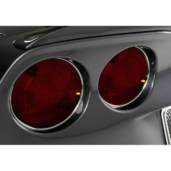 Tail Light Trim; Chrome (05-13 Corvette C6)