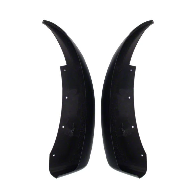 XL Extended Style Front Splash Guards; Matte Black (05-13 Corvette C6 Base)