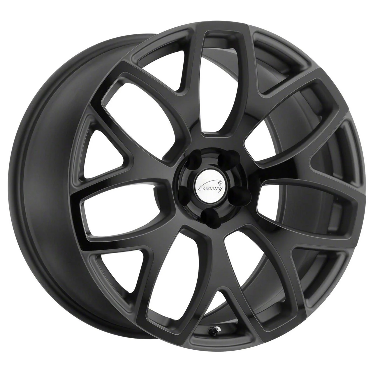 Coventry Wheels Ashford High Gloss Gunmetal with Gloss Black Face Wheel; 19x9.5; 40mm Offset (21-26 Mustang Mach-E)