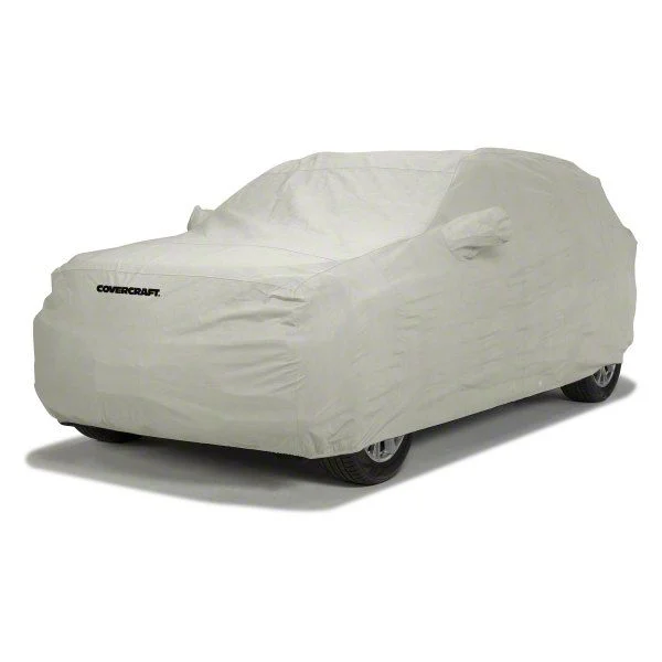 Covercraft Custom Car Covers 3-Layer Moderate Climate Car Cover; Gray (20-26 Corvette C8 w/o Low Spoiler)