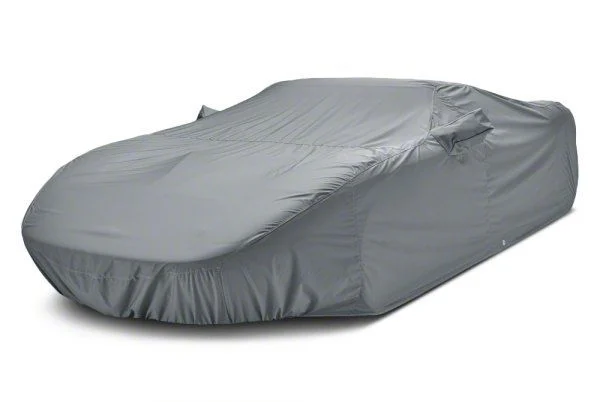 Covercraft Custom Car Covers WeatherShield HP Car Cover; Gray (20-26 Corvette C8 w/o Low Spoiler)