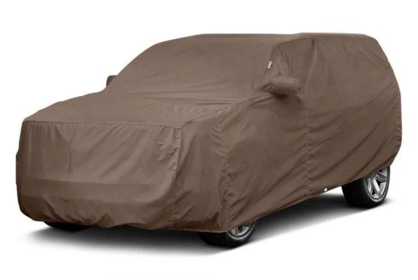 Covercraft Custom Car Covers WeatherShield HP Car Cover; Taupe (20-26 Corvette C8 w/o Low Spoiler)