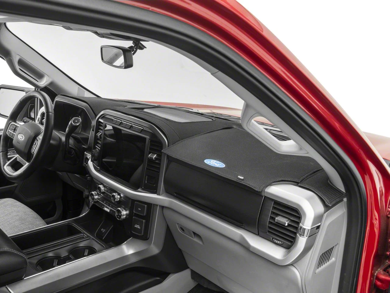 Covercraft Ltd Edition Custom Dash Cover with Ford Blue Oval Logo; Black (21-26 F-150)