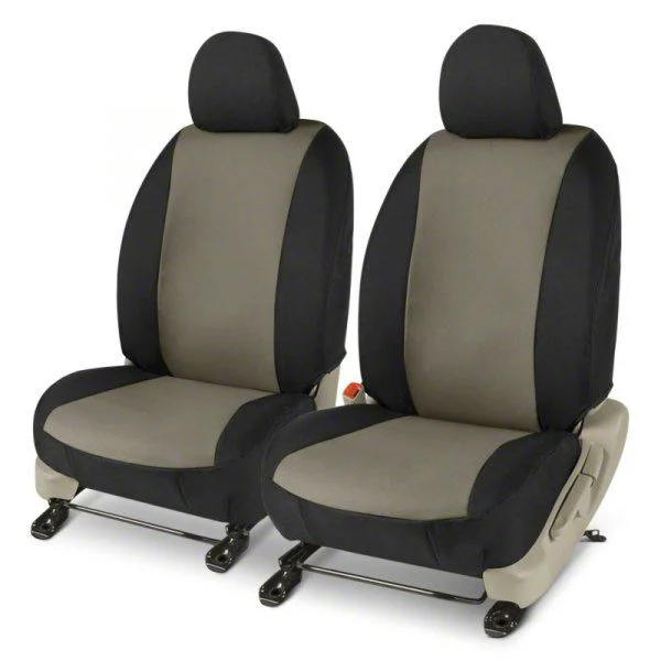 Covercraft Precision Fit Seat Covers Endura Custom Front Row Seat Covers; Charcoal/Black (15-23 Mustang Convertible)