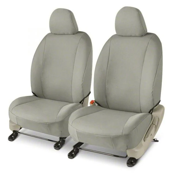 Covercraft Precision Fit Seat Covers Endura Custom Front Row Seat Covers; Silver (15-23 Mustang Convertible)