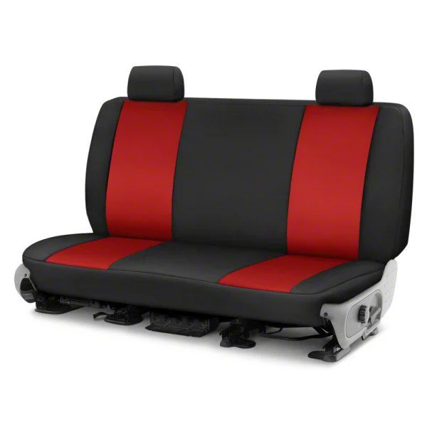 Covercraft Precision Fit Seat Covers Endura Custom Second Row Seat Cover; Red/Black (05-10 Mustang Convertible)