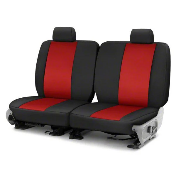 Covercraft Precision Fit Seat Covers Endura Custom Second Row Seat Cover; Red/Black (05-10 Mustang Coupe)