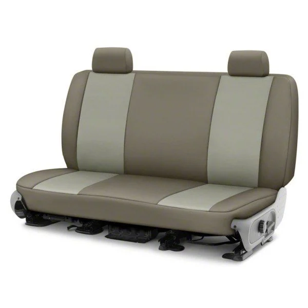 Covercraft Precision Fit Seat Covers Endura Custom Second Row Seat Cover; Silver/Charcoal (15-23 Mustang Convertible)