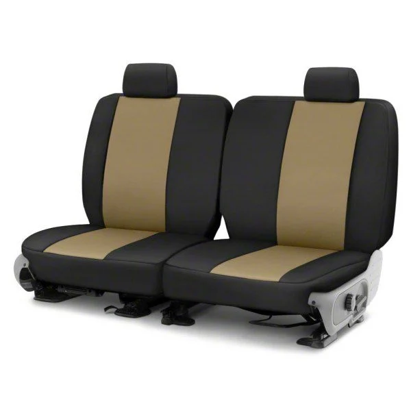 Covercraft Precision Fit Seat Covers Endura Custom Second Row Seat Cover; Tan/Black (15-23 Mustang Fastback)