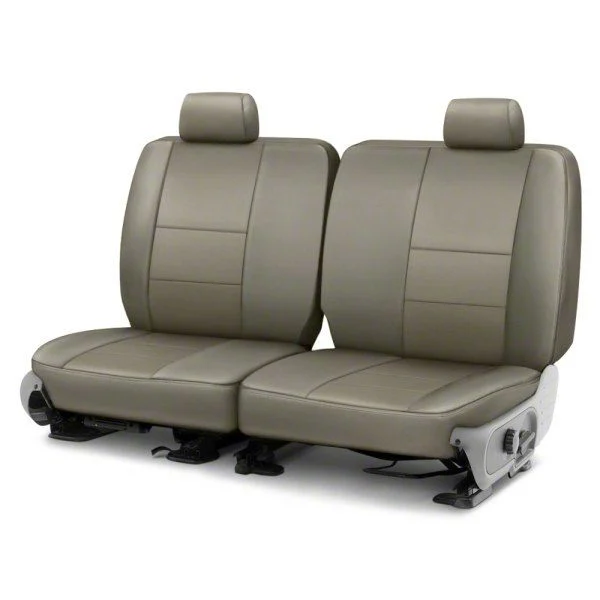 Covercraft Precision Fit Seat Covers Leatherette Custom Second Row Seat Cover; Light Gray (05-10 Mustang Coupe)