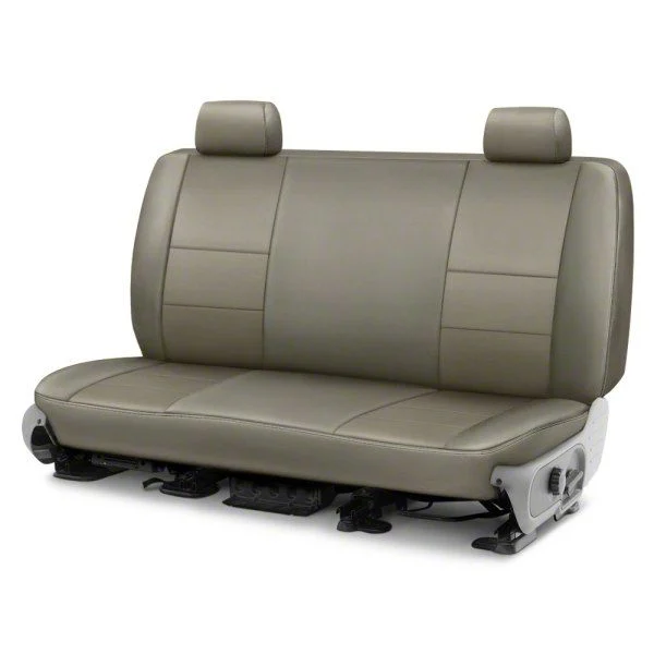 Covercraft Precision Fit Seat Covers Leatherette Custom Second Row Seat Cover; Light Gray (15-23 Mustang Convertible)