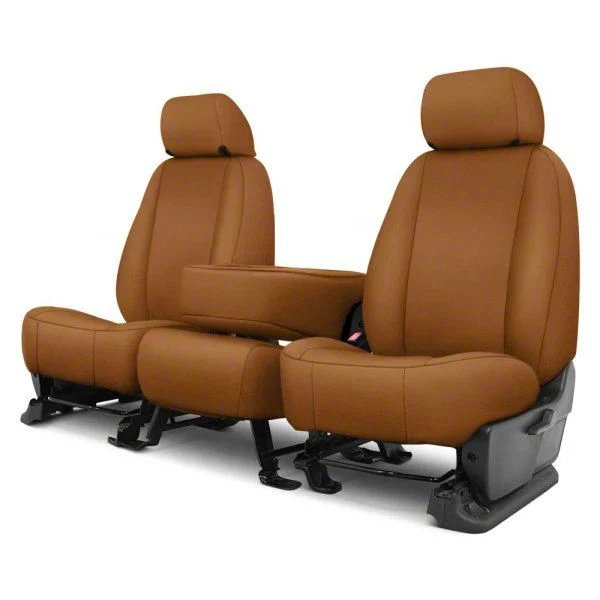 Covercraft Carhartt PrecisionFit Custom Front Row Seat Covers; Brown (19-26 Sierra 1500 w/ Front Bench Seat & Center Armrest)
