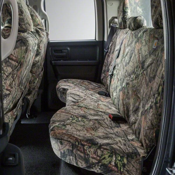 Covercraft SeatSaver Custom Front Seat Covers; Carhartt Mossy Oak Break-Up Country (20-26 Silverado 2500 HD w/ Front Bench Seat & Fold-Down Console w/ Lid)