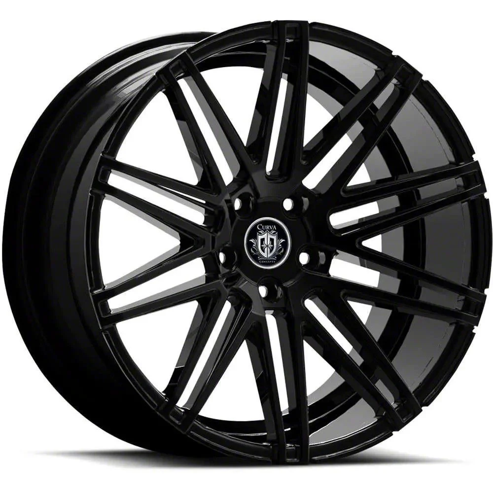 Curva Concepts C48 Gloss Black Wheel; 20x9; 15mm Offset (08-23 RWD Challenger, Excluding Widebody)