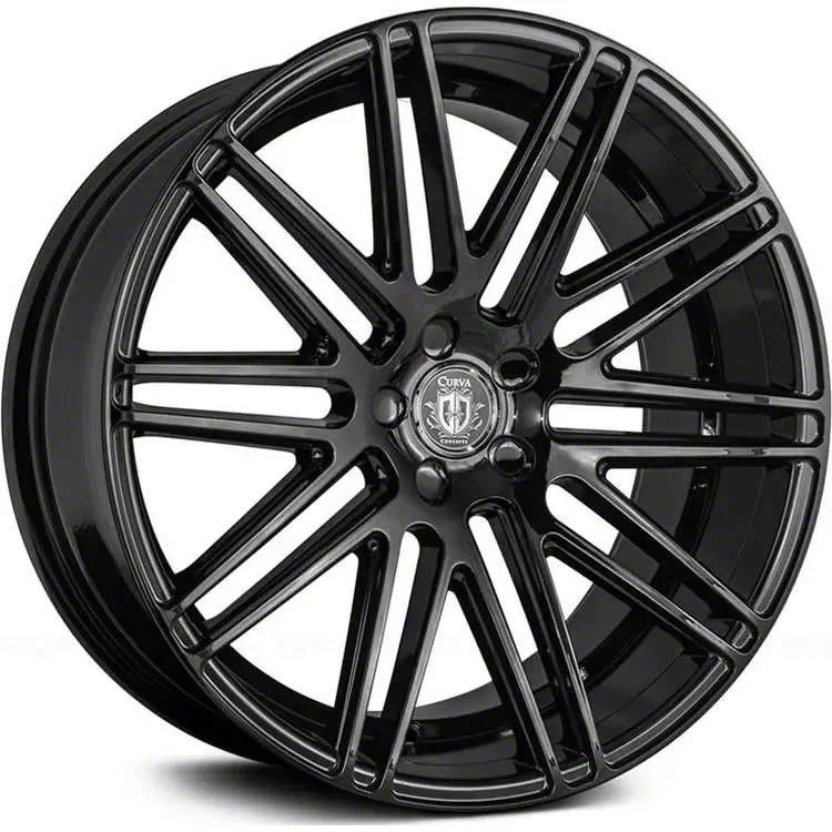Curva Concepts C50 Gloss Black Wheel; 22x9; 15mm Offset (08-23 RWD Challenger, Excluding Widebody)