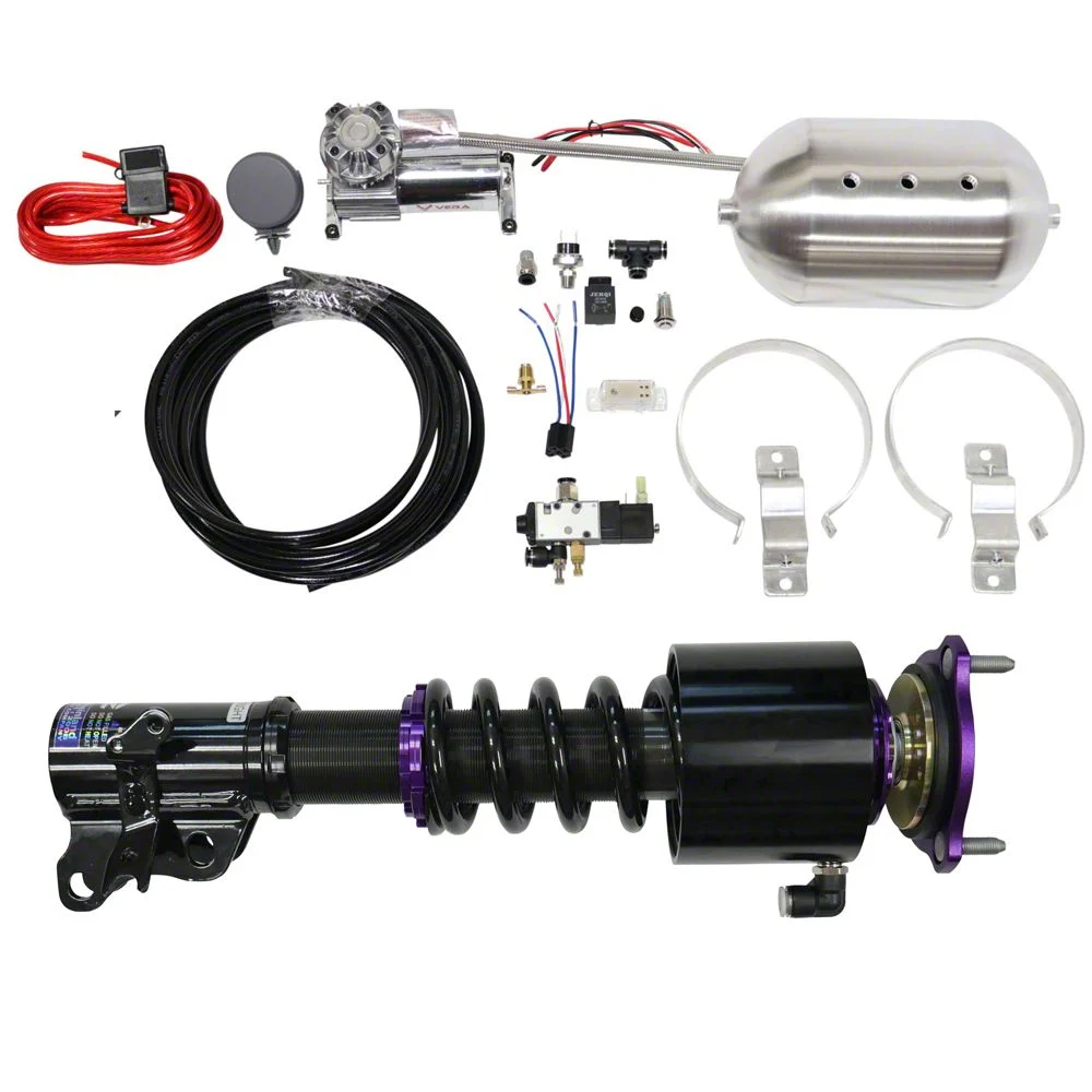 D2 Racing RS Series Coil-Over Kit with Front Air Cups and Gold Control System (08-10 RWD Challenger)