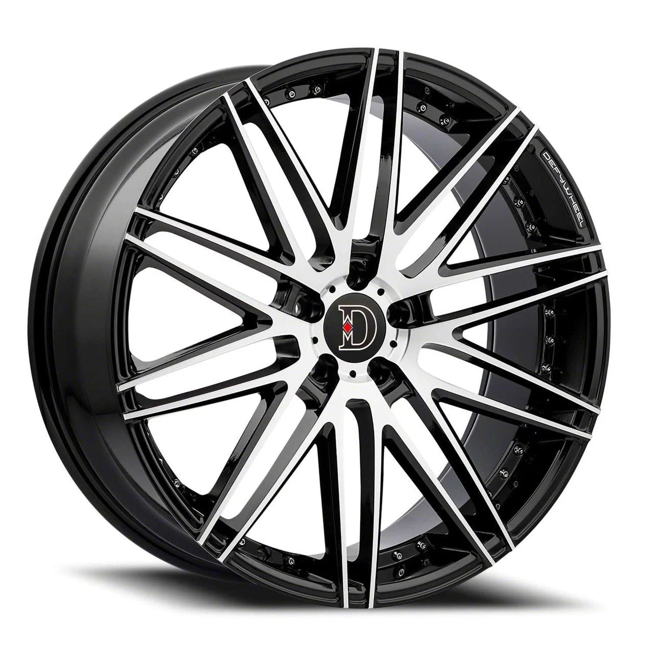 Defy D01 Gloss Black Machined Wheel; 20x9; 35mm Offset (16-24 Camaro)