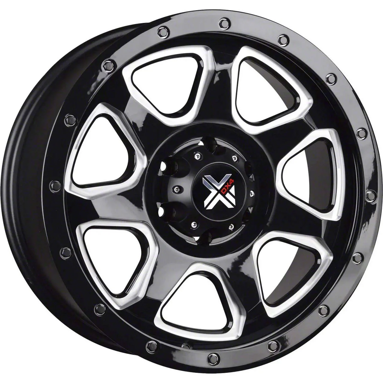 DX4 Wheels STORM Gloss Black Milled 6-Lug Wheel; 20x9; 10mm Offset (09-14 F-150)