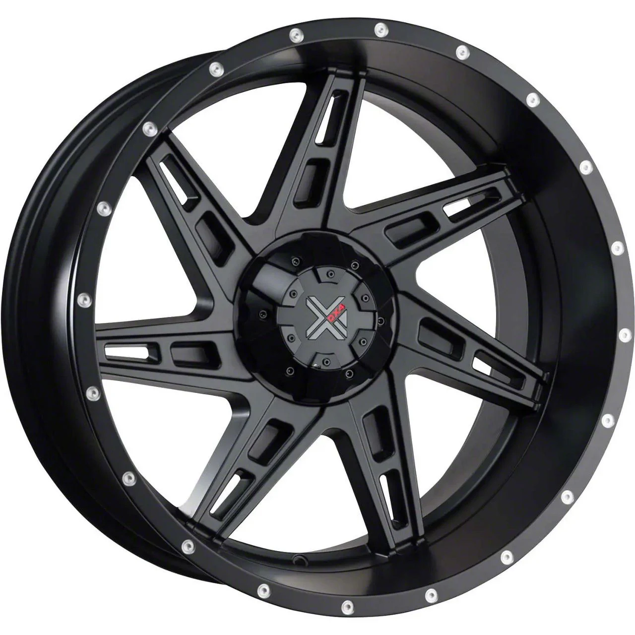 DX4 Wheels SKULL Flat Black 6-Lug Wheel; 22x11.5; -40mm Offset (15-20 F-150)