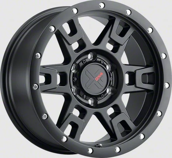 DX4 Wheels TERRAIN Flat Black 6-Lug Wheel; 18x9; 12mm Offset (21-26 F-150)