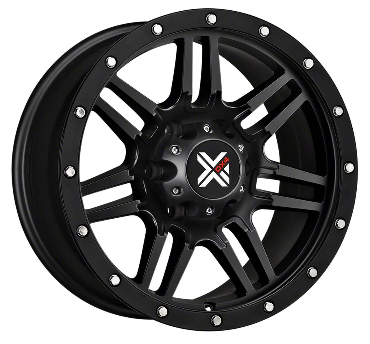 DX4 Wheels 7S Flat Black 6-Lug Wheel; 20x10; -18mm Offset (19-23 Ranger)